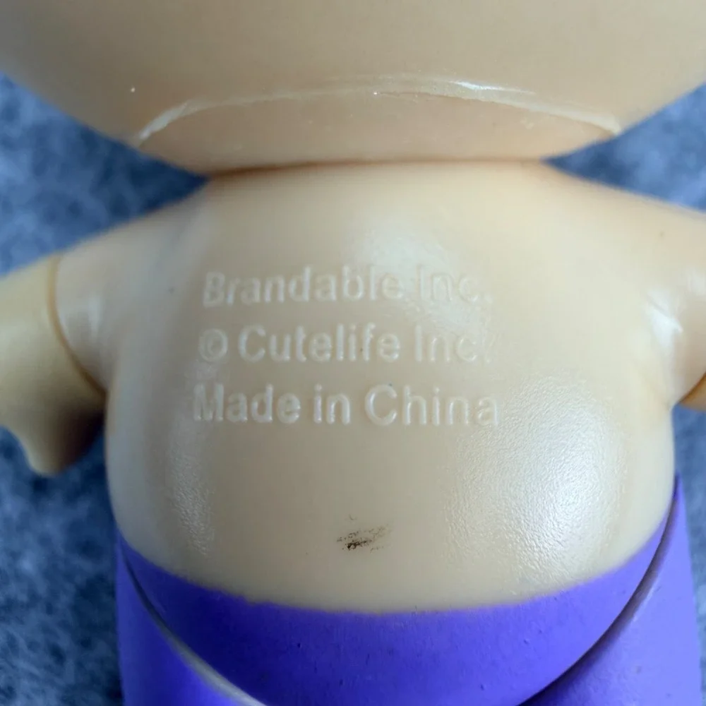 Jiffpom Cutelife Bear Figure Purple Shorts Vinyl Toy 2.5